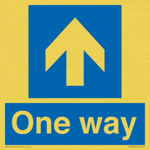 One way with up directional arrow